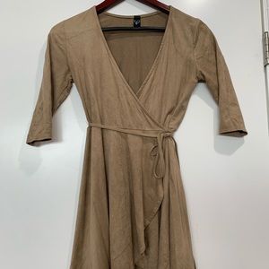 Brown Suede Dress